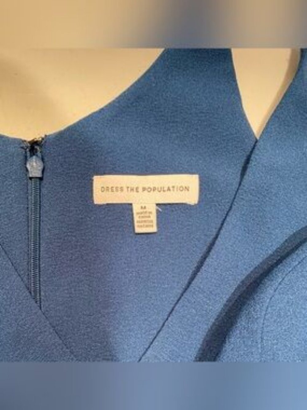 Dress the Population Alicia Fit & Flare Dress in Peacock Blue, size M - Picture 4 of 12